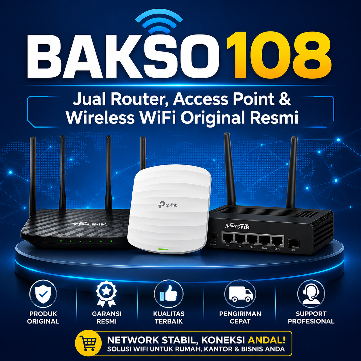 BAKSO108 | Jual Router, Access Point & Wireless WiFi Original Resmi 